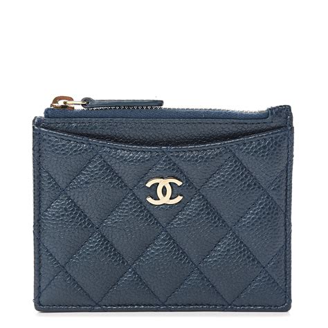 chanel blue card holder|chanel card holder zip around.